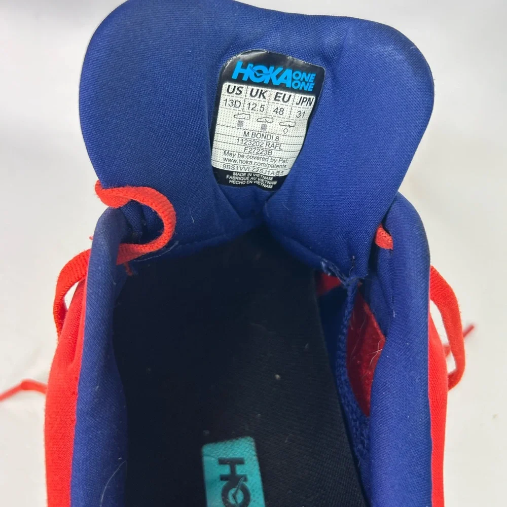 HOKA Bondi 8 Running Shoes – Red Alert / Flame – Men’s 13 (EU 48) EXCELLENT - Picture 9 of 9